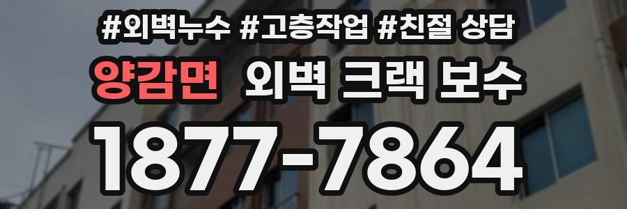 양감면 외벽 크랙 보수