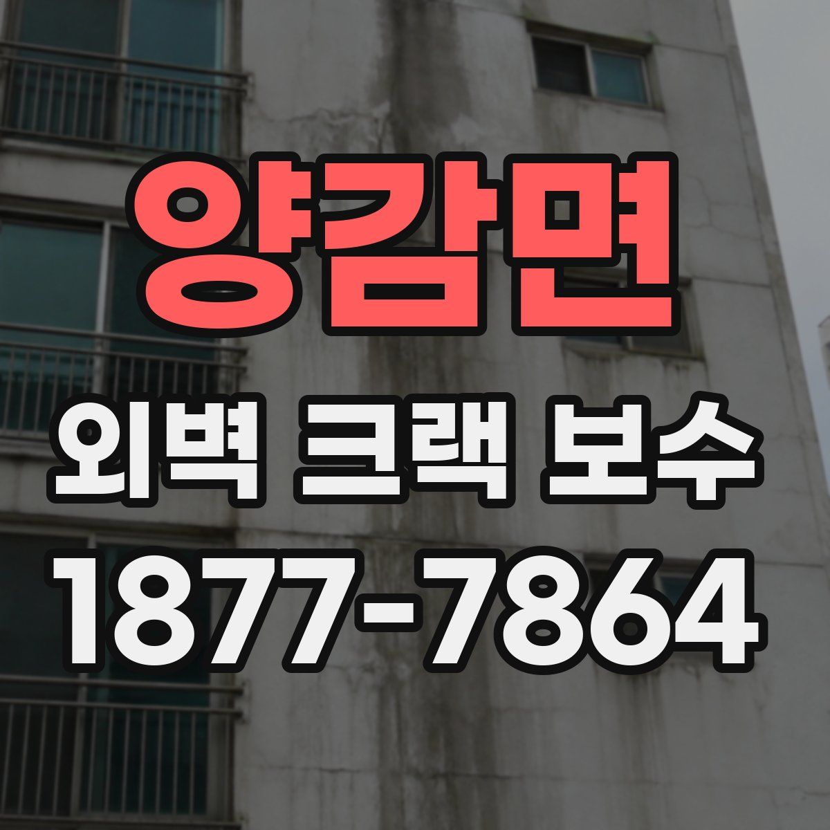 양감면 외벽 크랙 보수