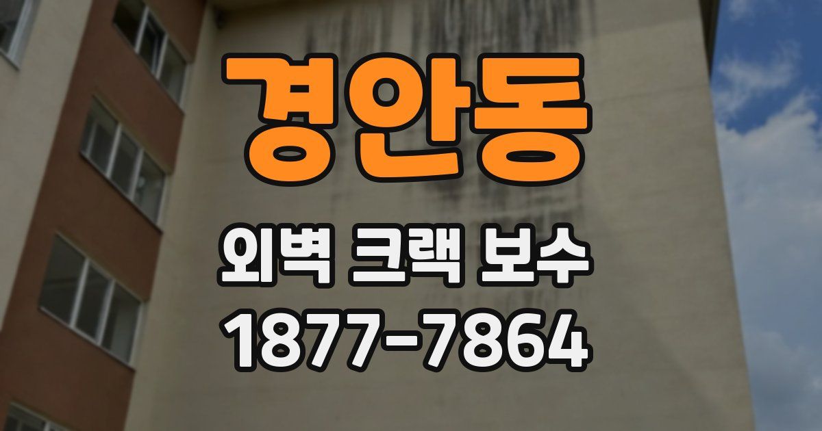 경안동 외벽 크랙 보수