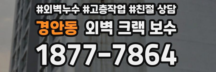 경안동 외벽 크랙 보수