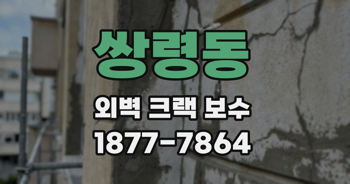 쌍령동 외벽 크랙 보수