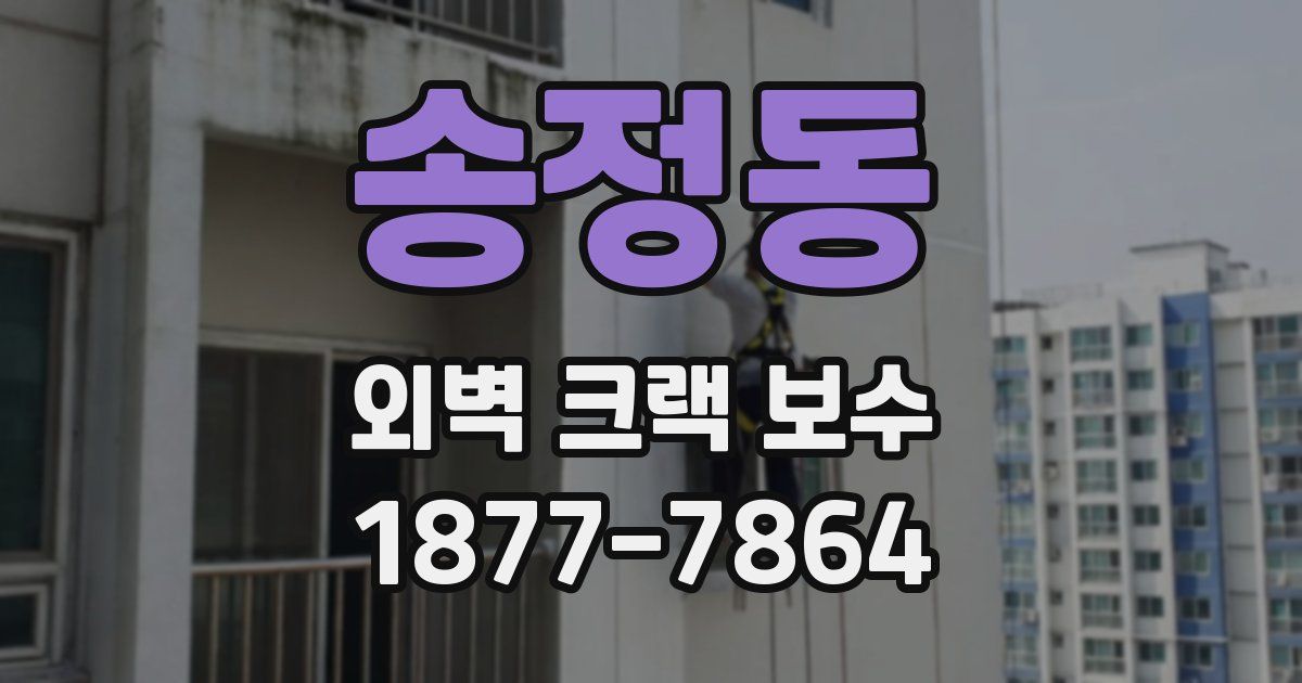 송정동 외벽 크랙 보수