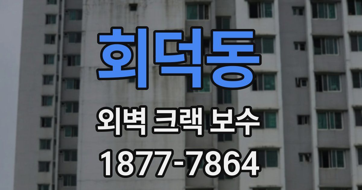 회덕동 외벽 크랙 보수