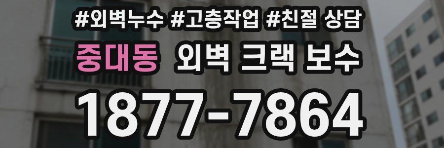 중대동 외벽 크랙 보수