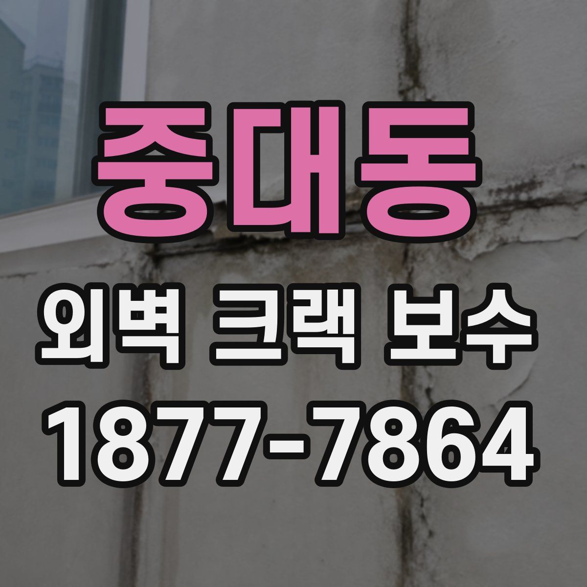 중대동 외벽 크랙 보수