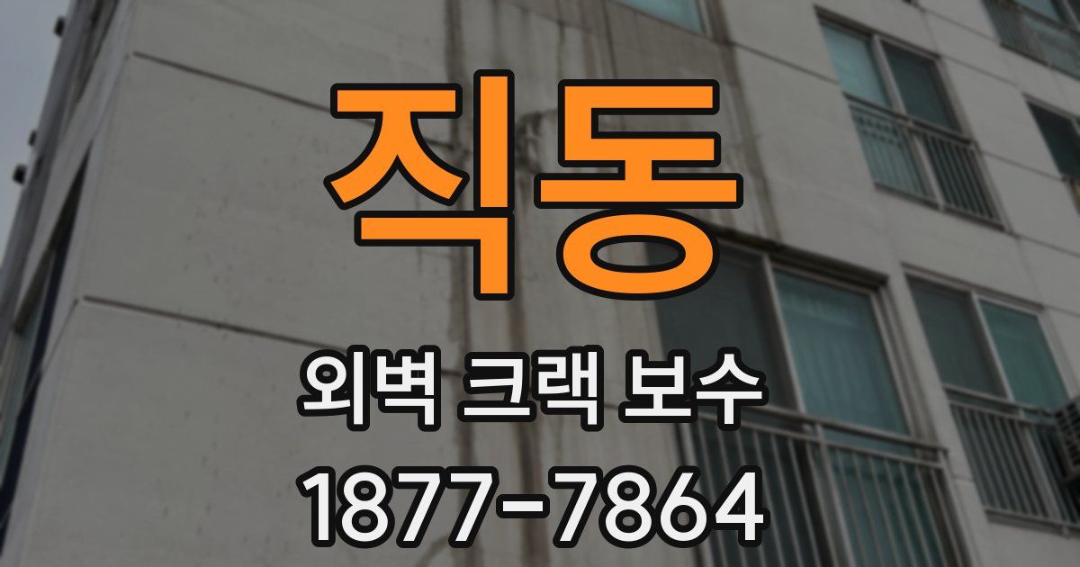 직동 외벽 크랙 보수