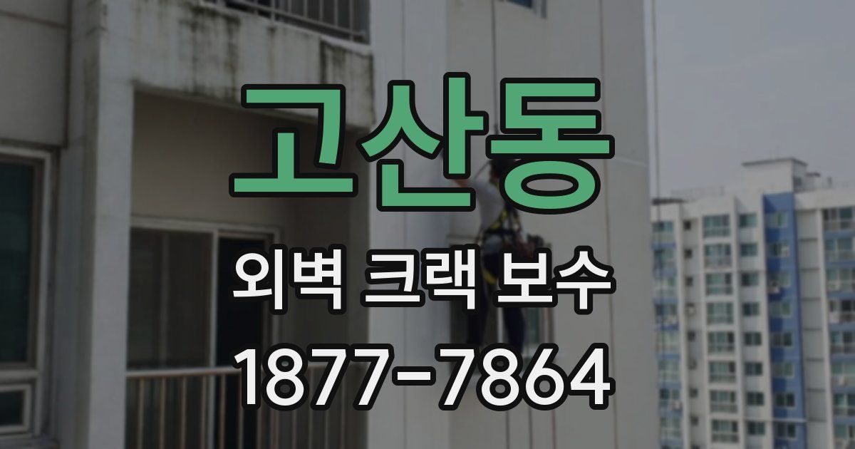 고산동 외벽 크랙 보수