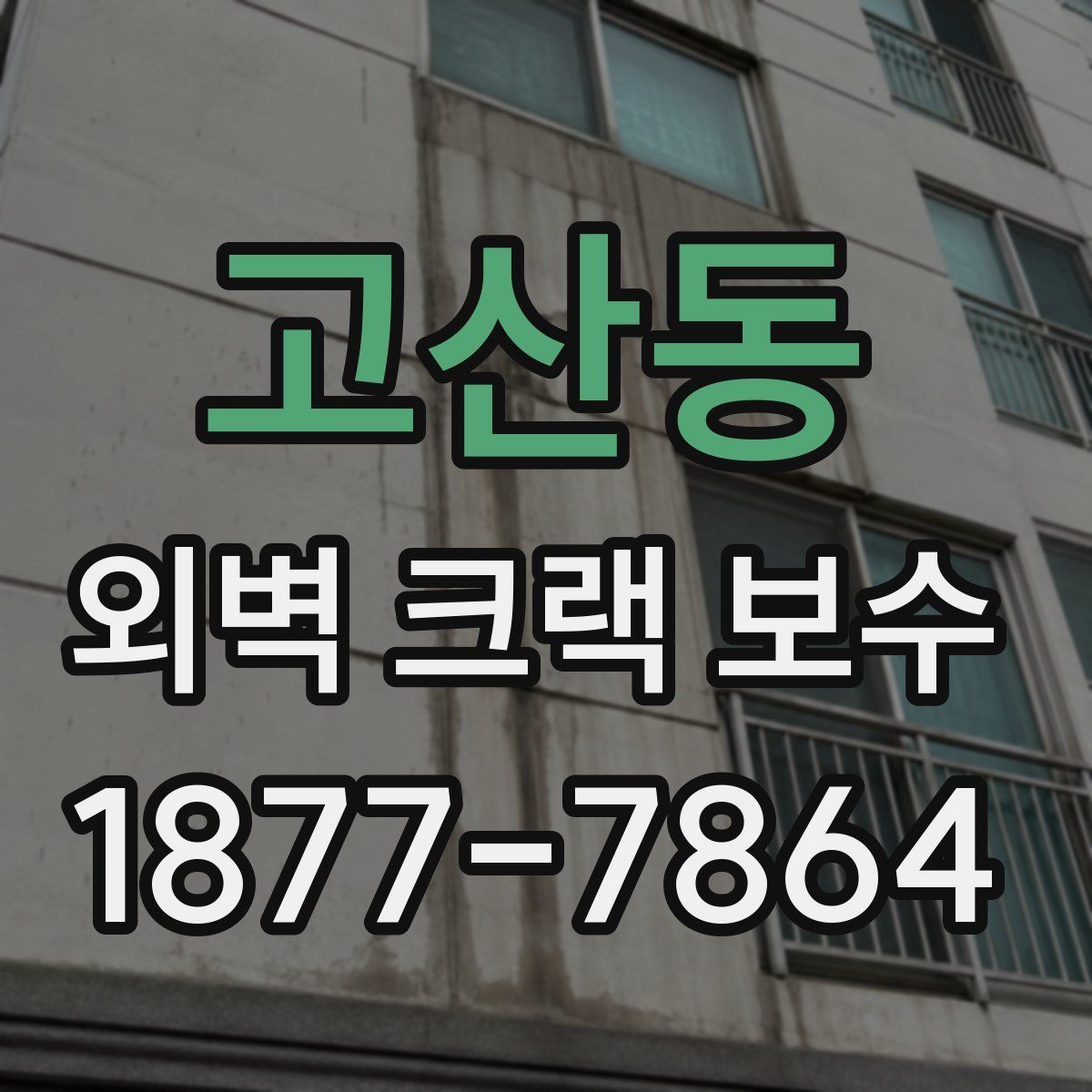 고산동 외벽 크랙 보수