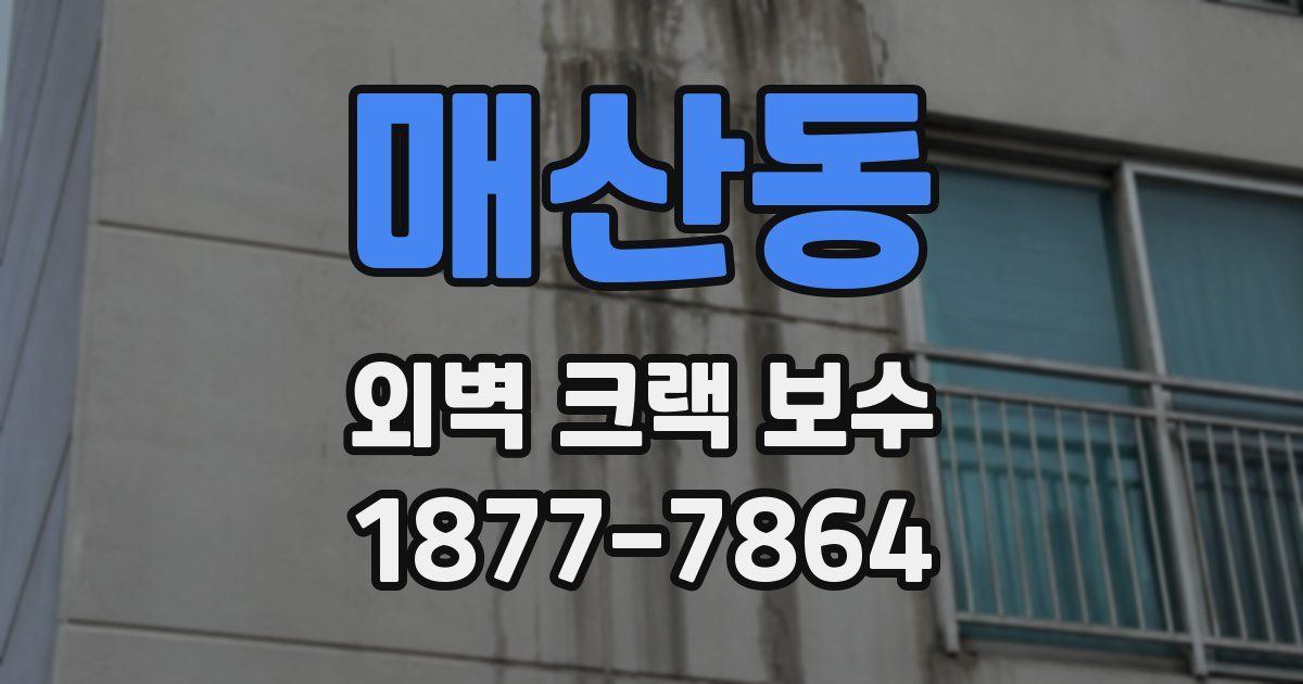 매산동 외벽 크랙 보수