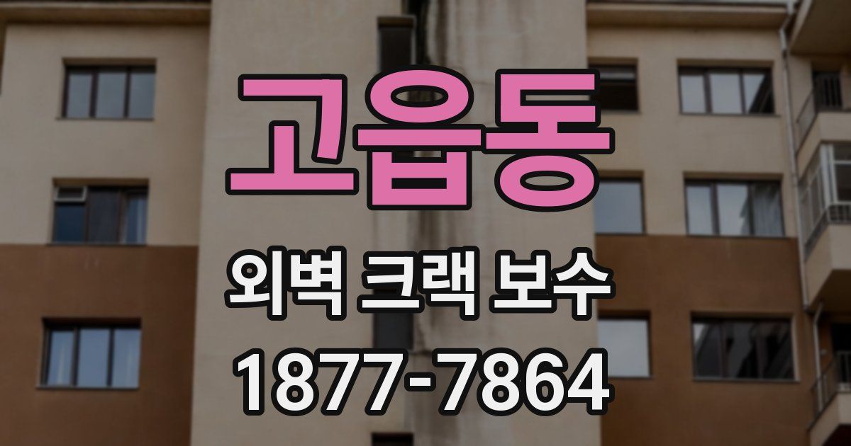 고읍동 외벽 크랙 보수