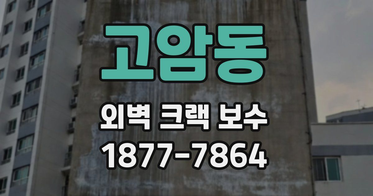 고암동 외벽 크랙 보수