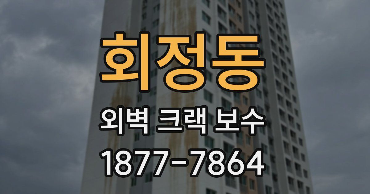 회정동 외벽 크랙 보수