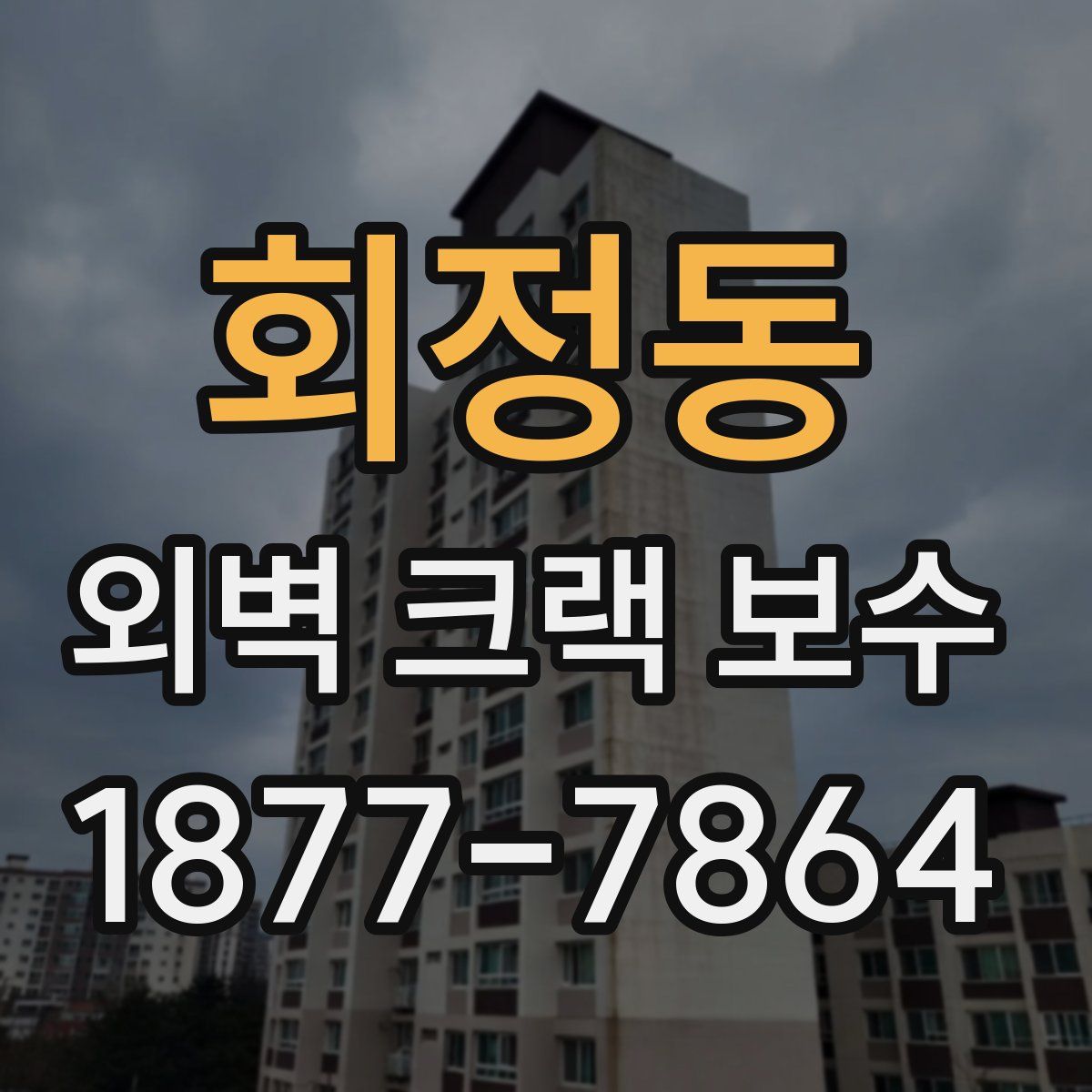 회정동 외벽 크랙 보수