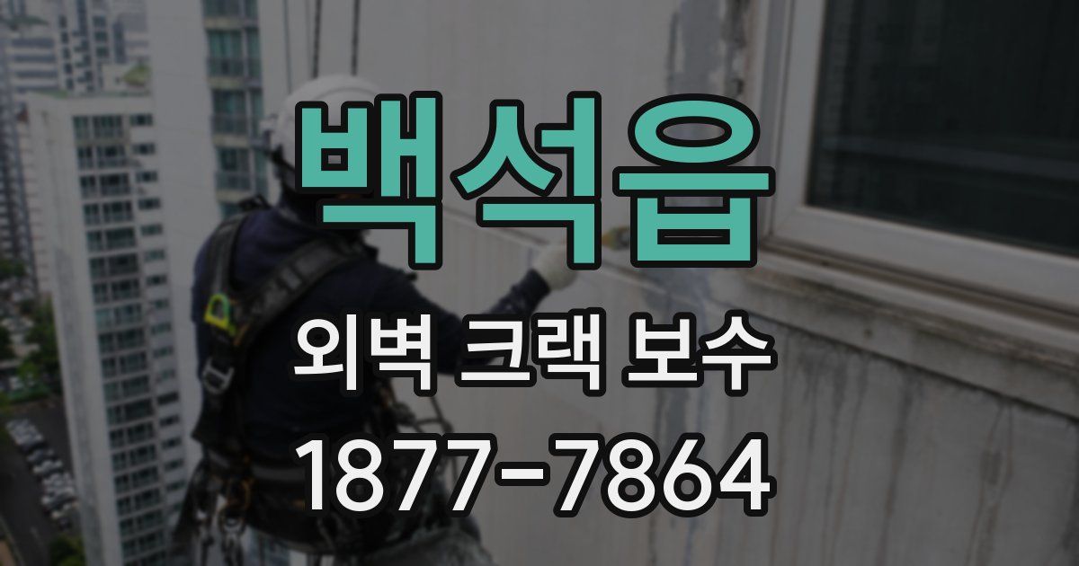 백석읍 외벽 크랙 보수