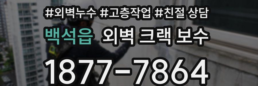 백석읍 외벽 크랙 보수