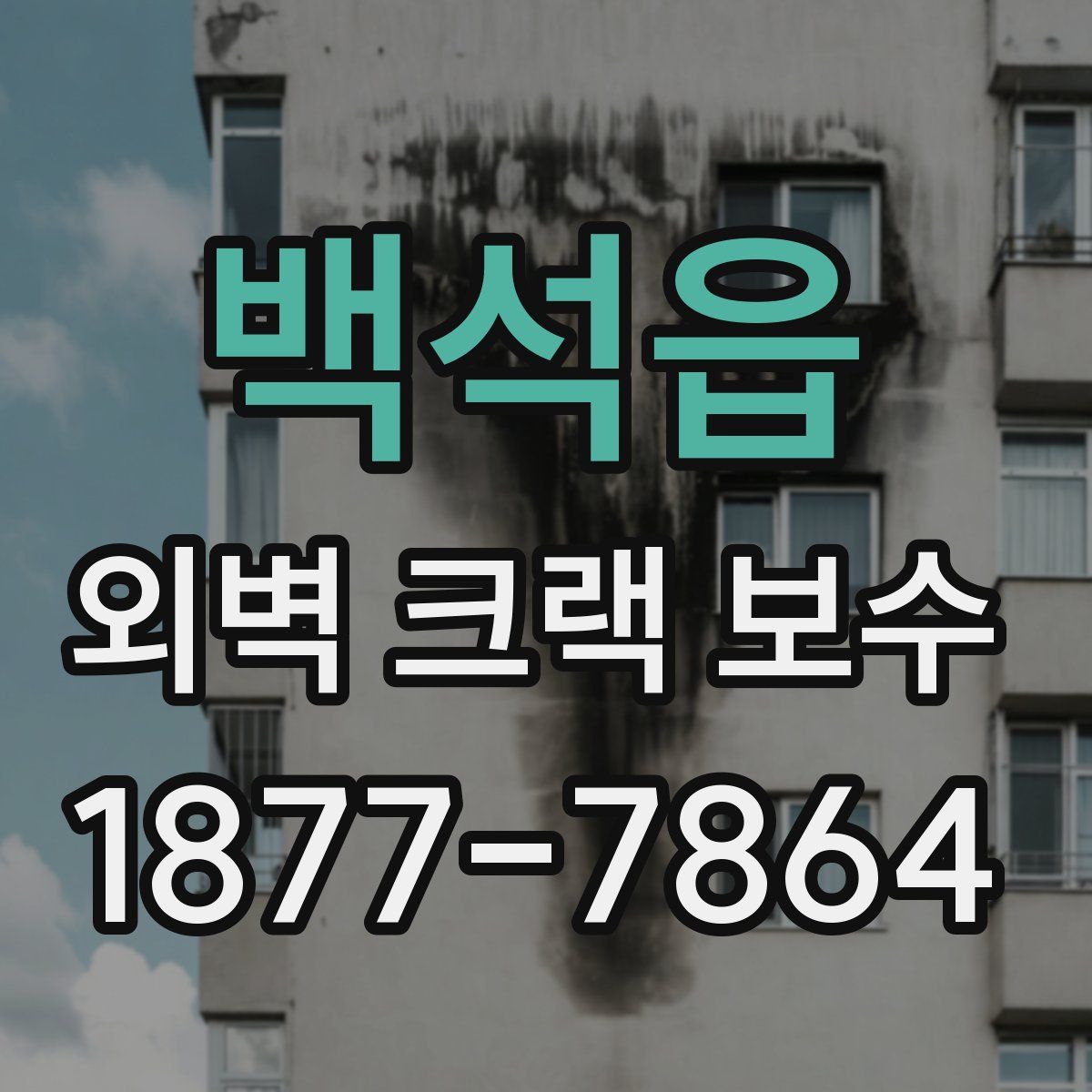 백석읍 외벽 크랙 보수