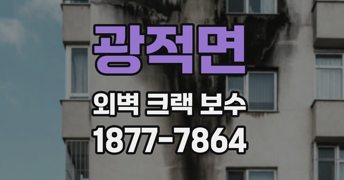 광적면 외벽 크랙 보수