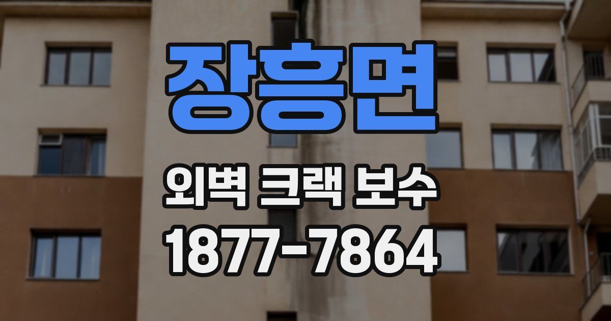 장흥면 외벽 크랙 보수