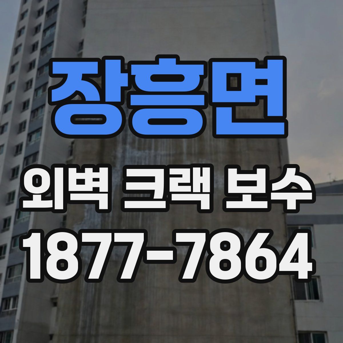 장흥면 외벽 크랙 보수