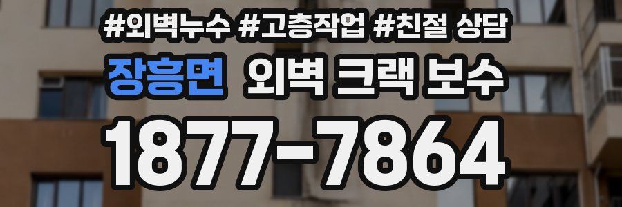 장흥면 외벽 크랙 보수
