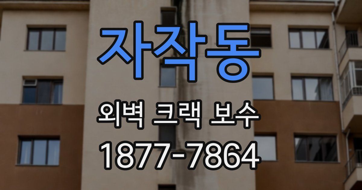 자작동 외벽 크랙 보수
