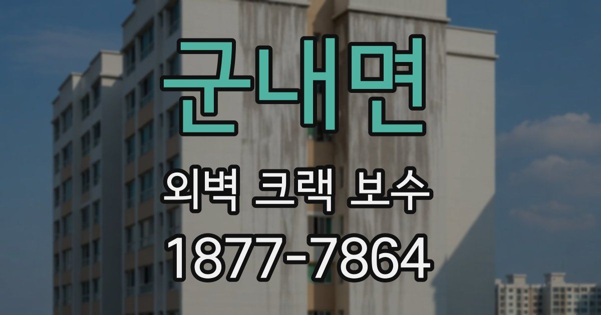 군내면 외벽 크랙 보수