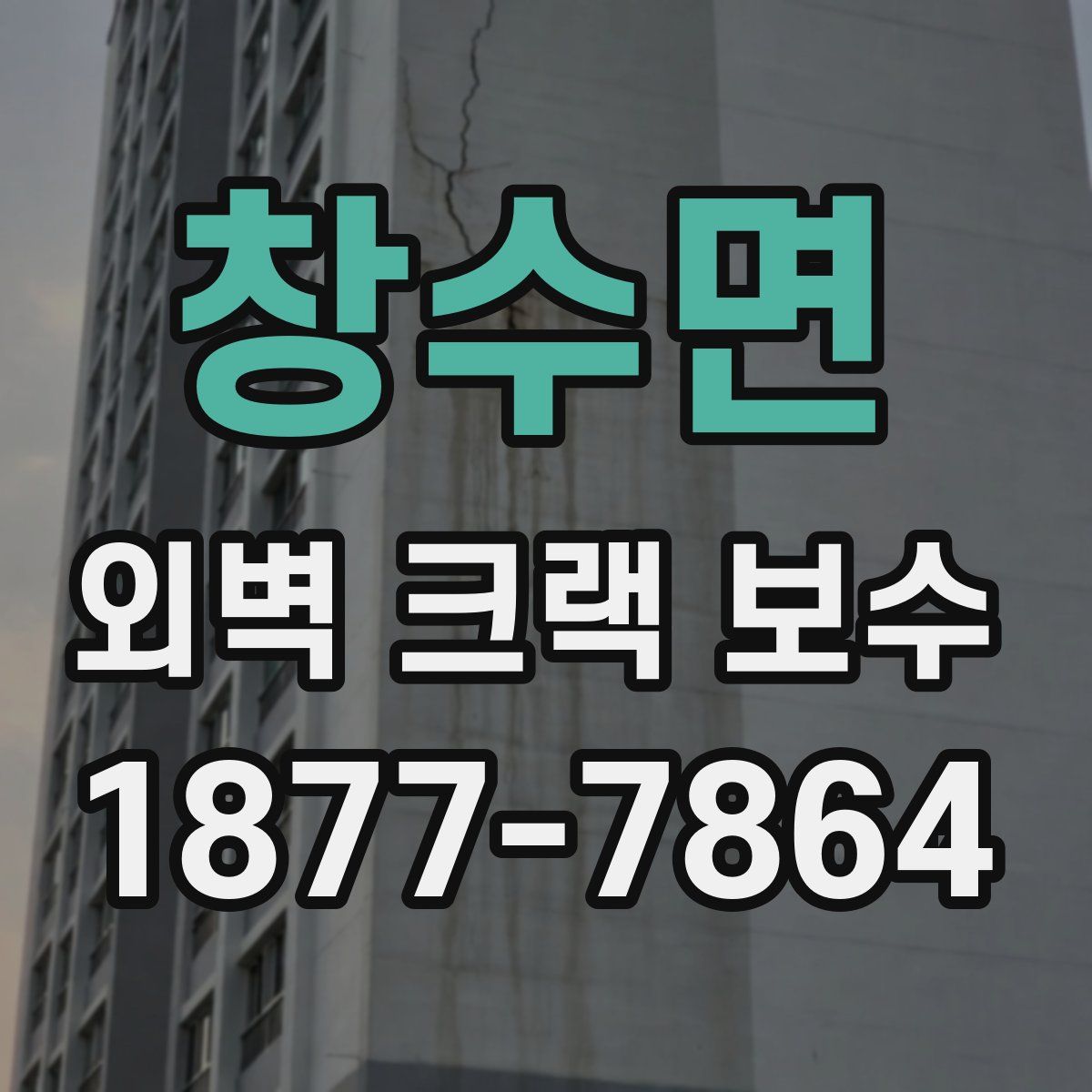 창수면 외벽 크랙 보수