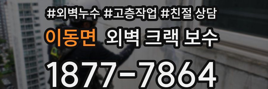 이동면 외벽 크랙 보수