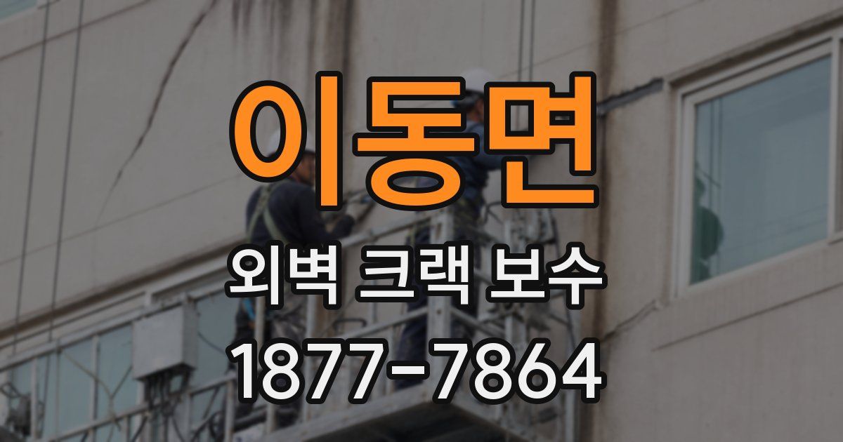 이동면 외벽 크랙 보수