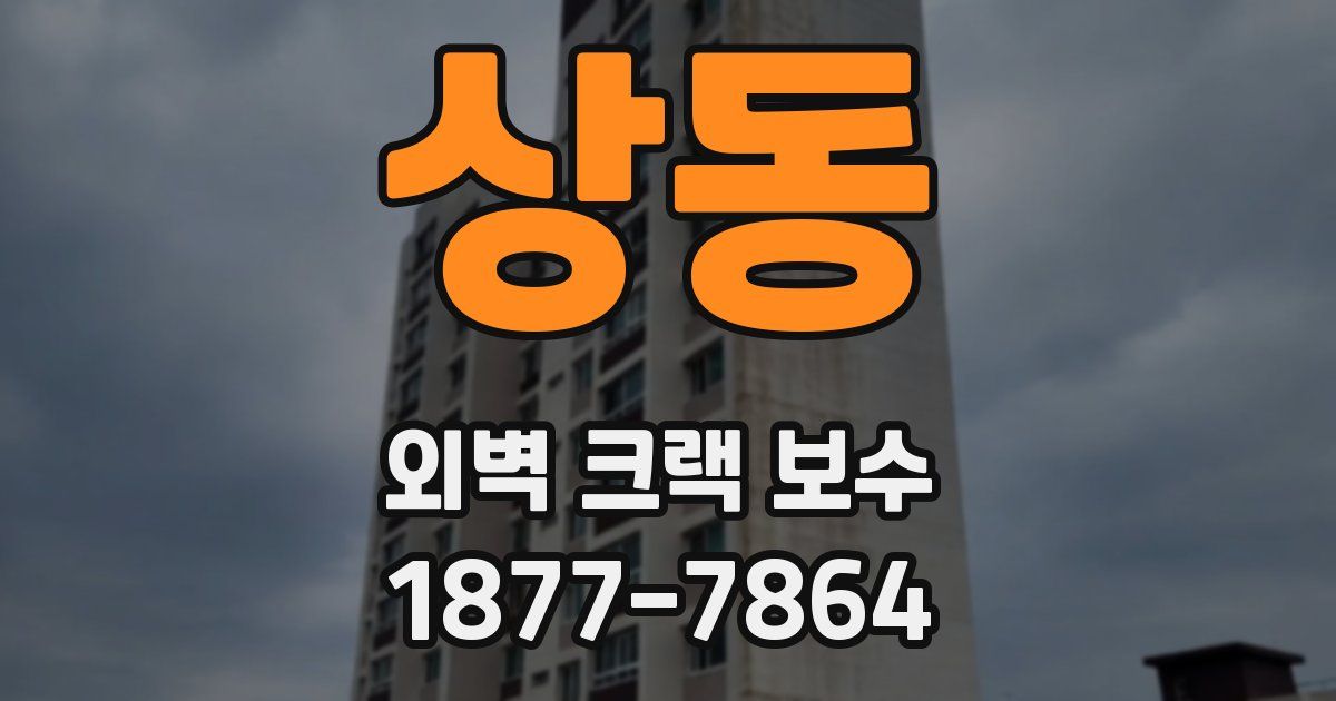 상동 외벽 크랙 보수