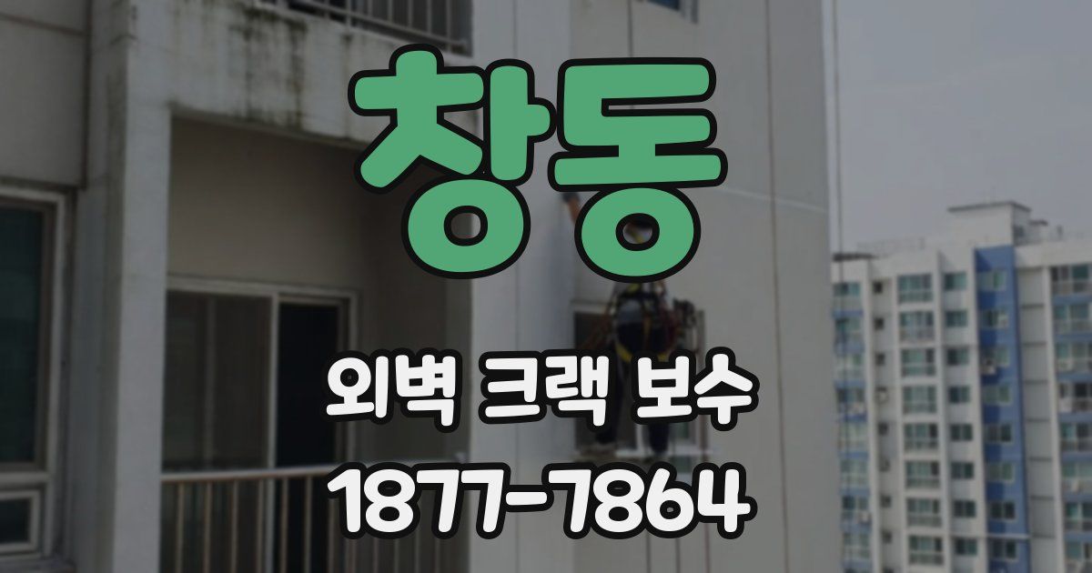 창동 외벽 크랙 보수