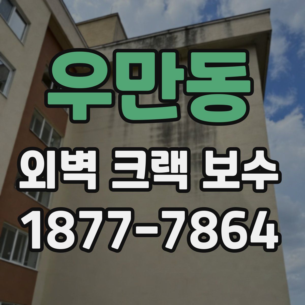 우만동 외벽 크랙 보수
