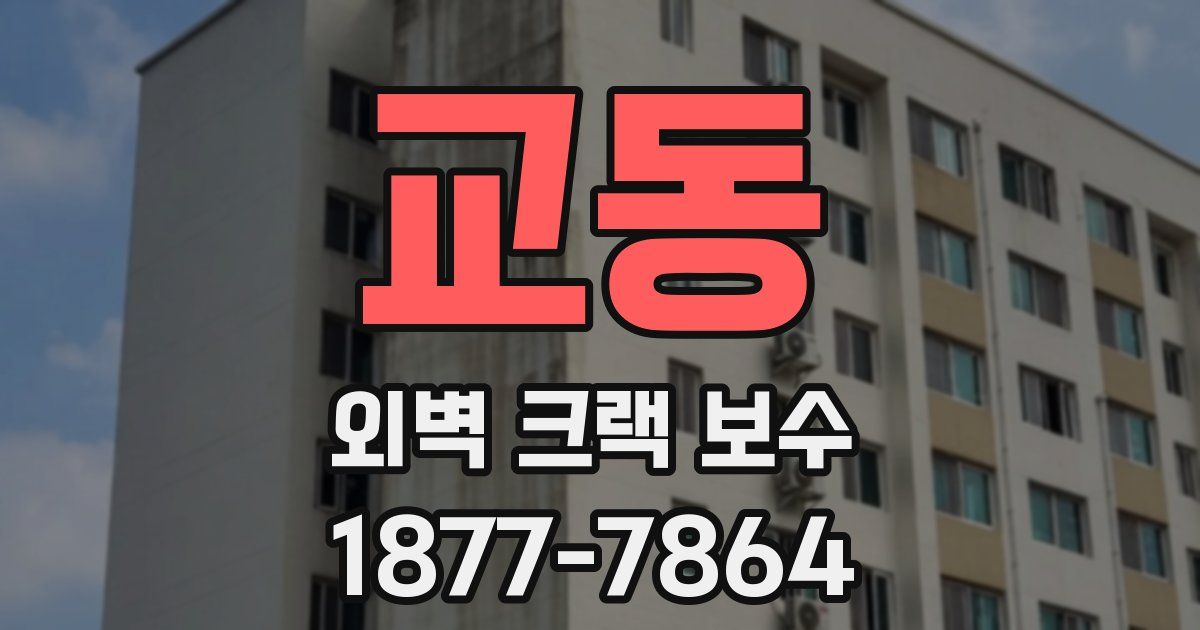 교동 외벽 크랙 보수
