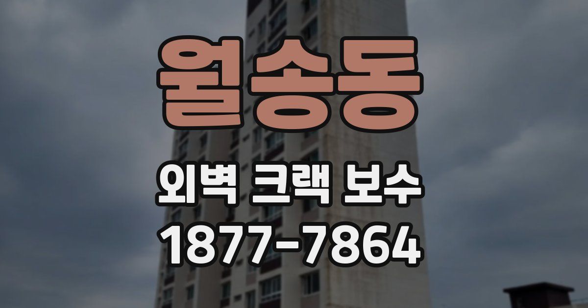 월송동 외벽 크랙 보수