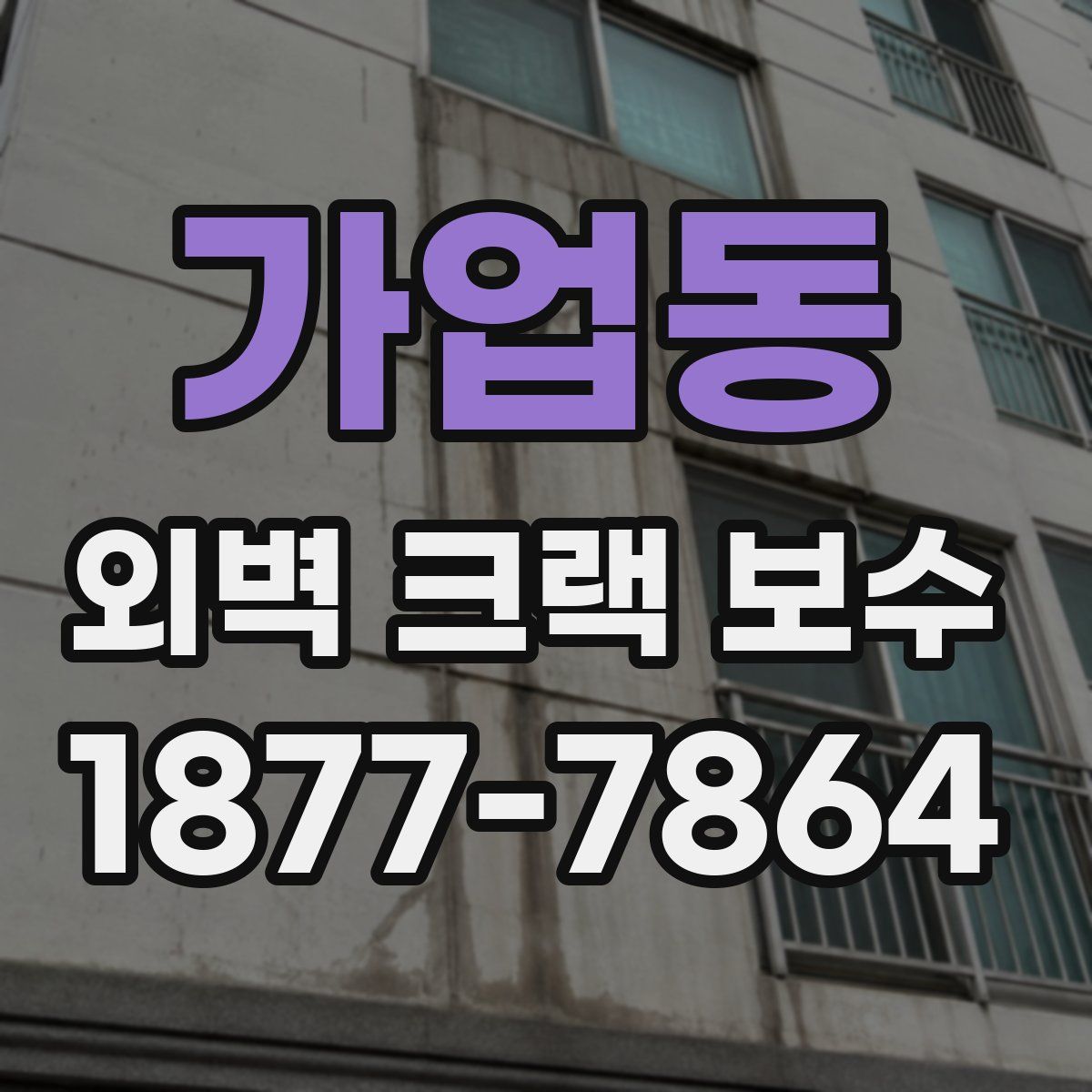 가업동 외벽 크랙 보수