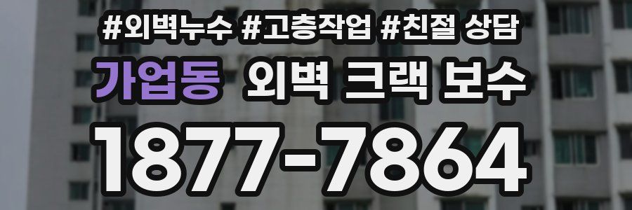 가업동 외벽 크랙 보수
