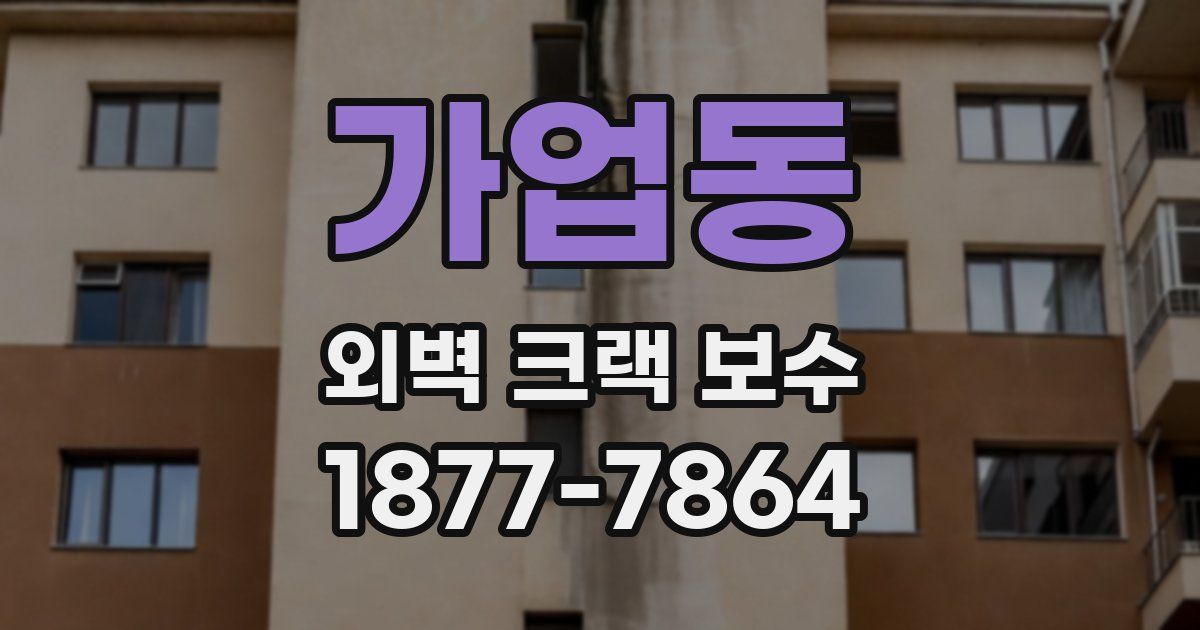 가업동 외벽 크랙 보수