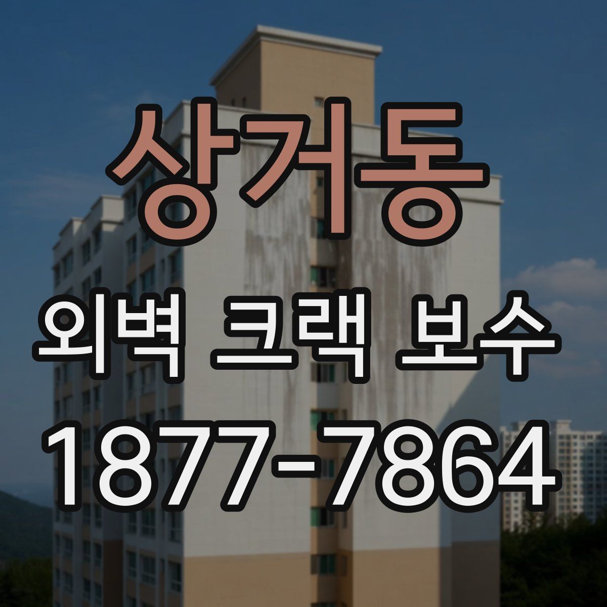 상거동 외벽 크랙 보수
