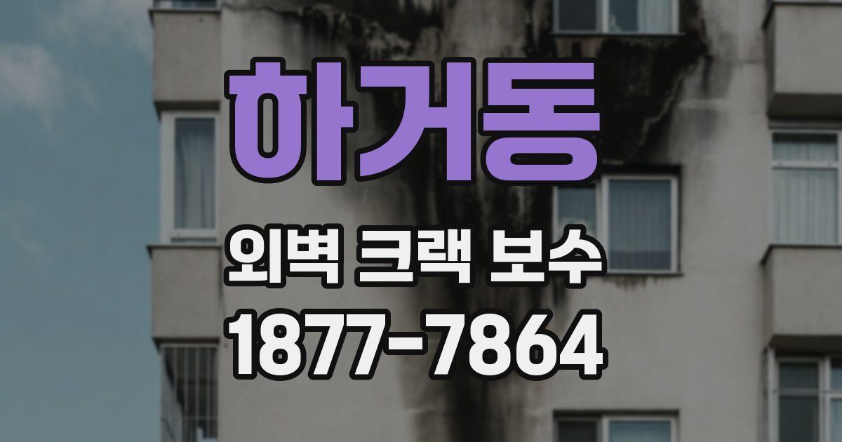 하거동 외벽 크랙 보수