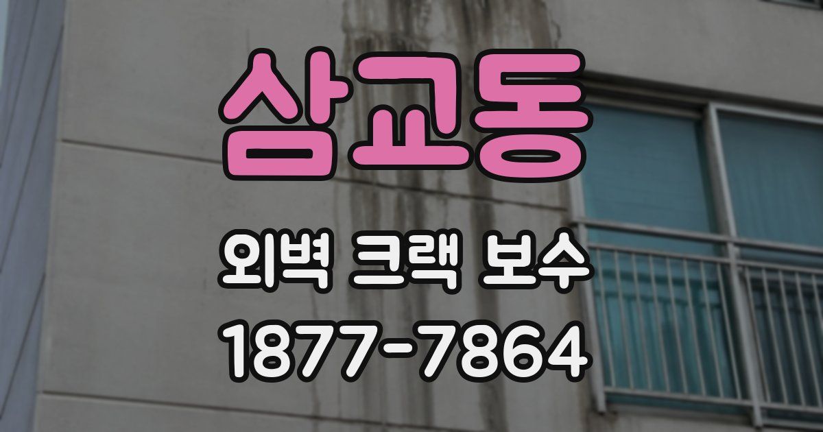삼교동 외벽 크랙 보수