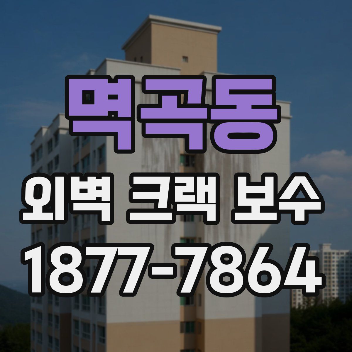 멱곡동 외벽 크랙 보수