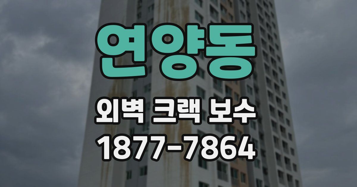 연양동 외벽 크랙 보수