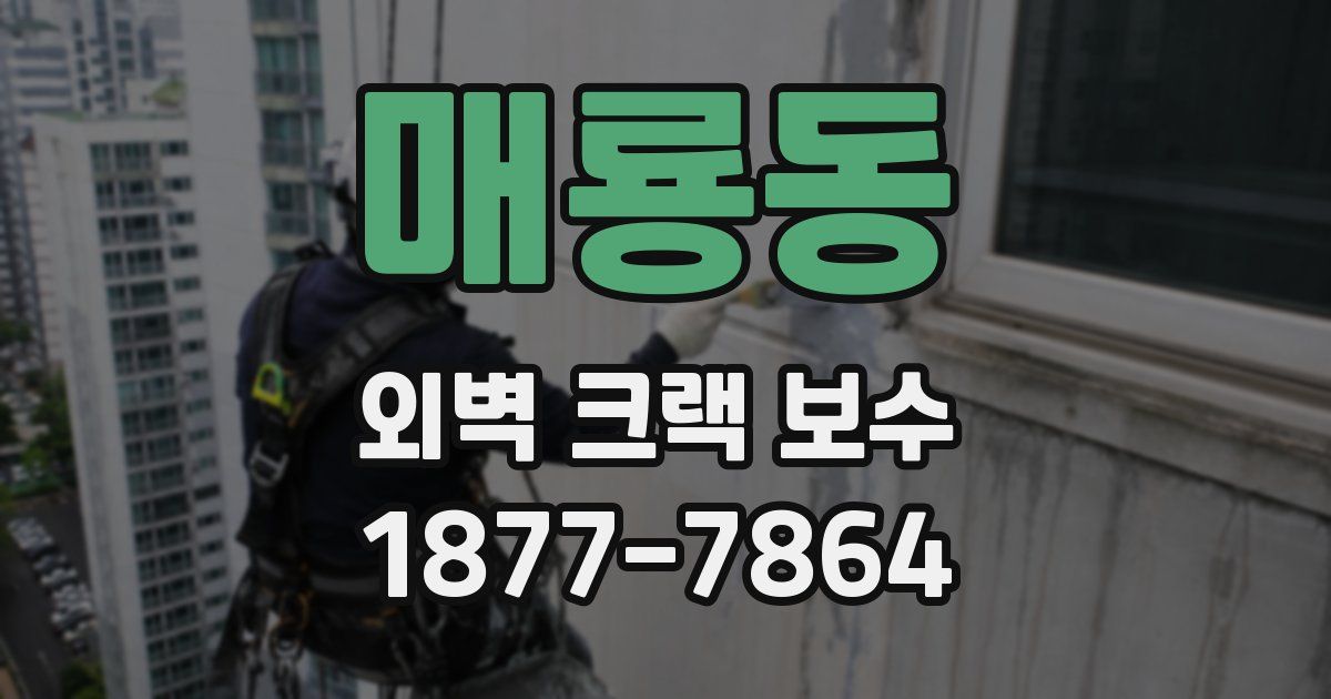 매룡동 외벽 크랙 보수