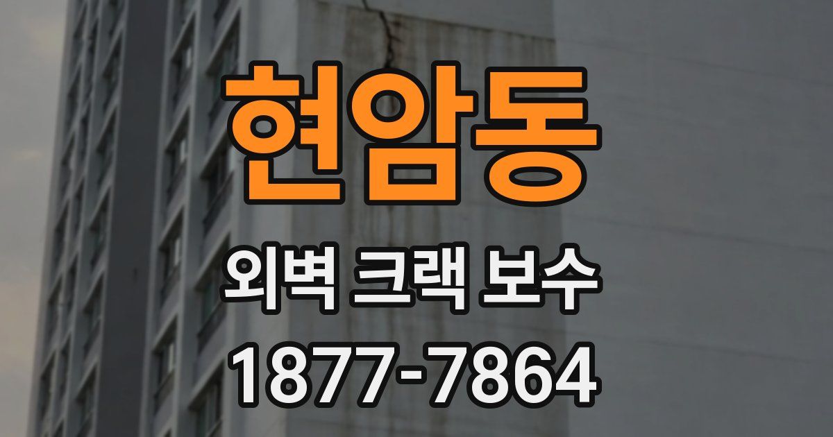 현암동 외벽 크랙 보수