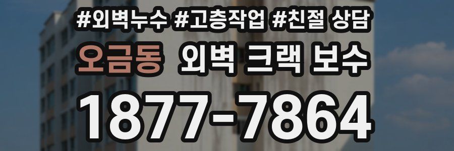 오금동 외벽 크랙 보수