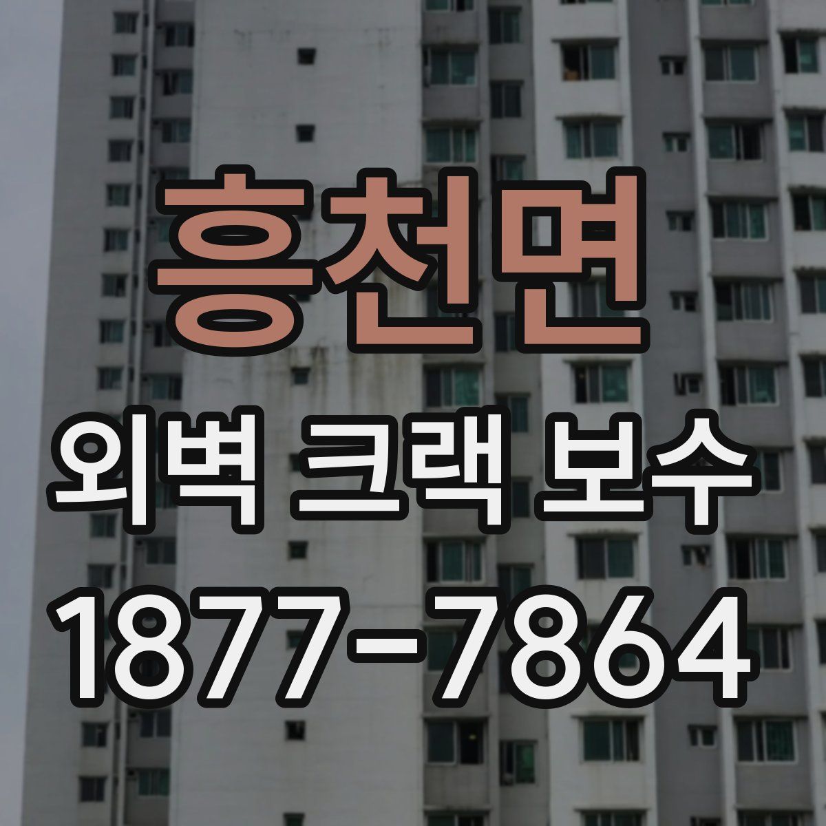 흥천면 외벽 크랙 보수