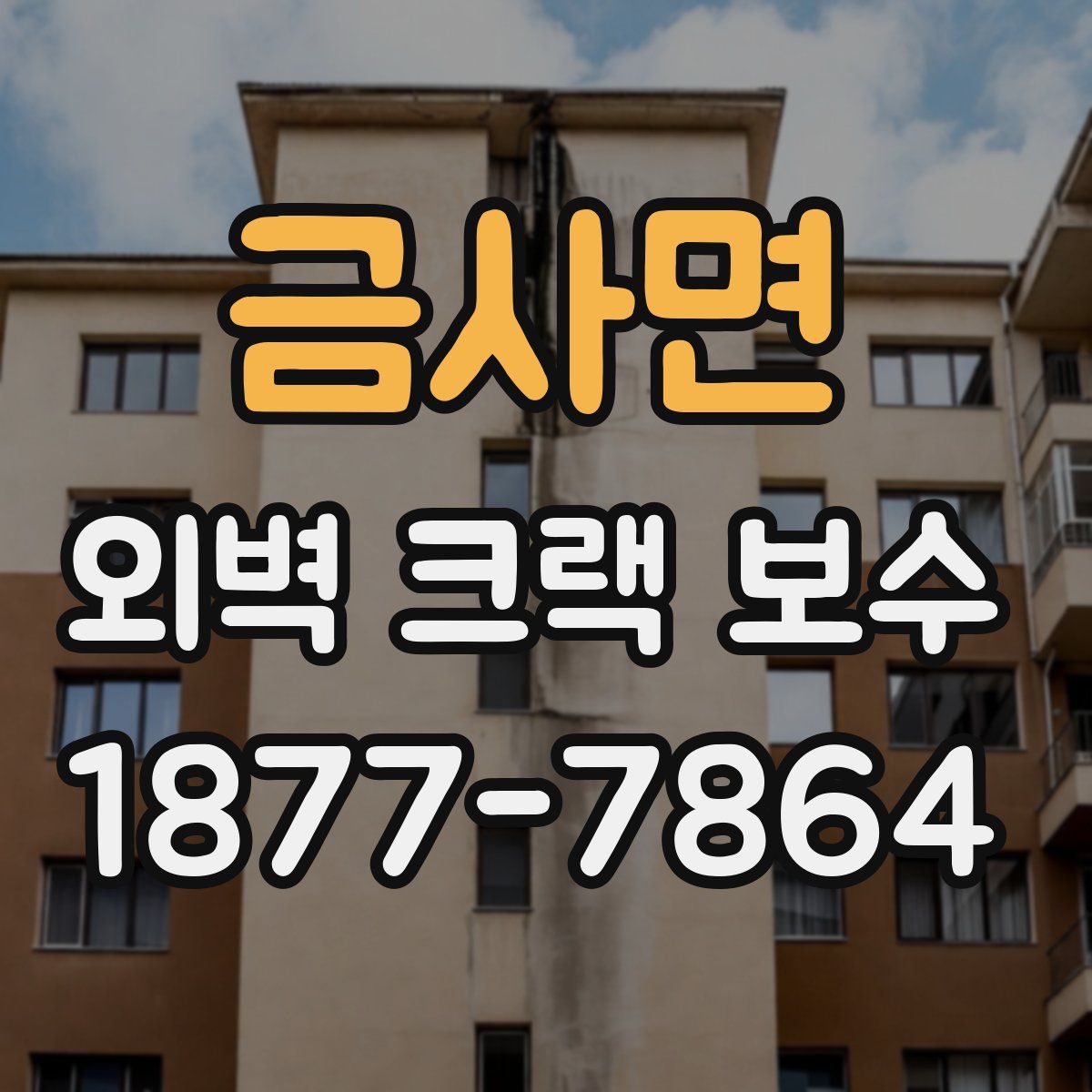 금사면 외벽 크랙 보수