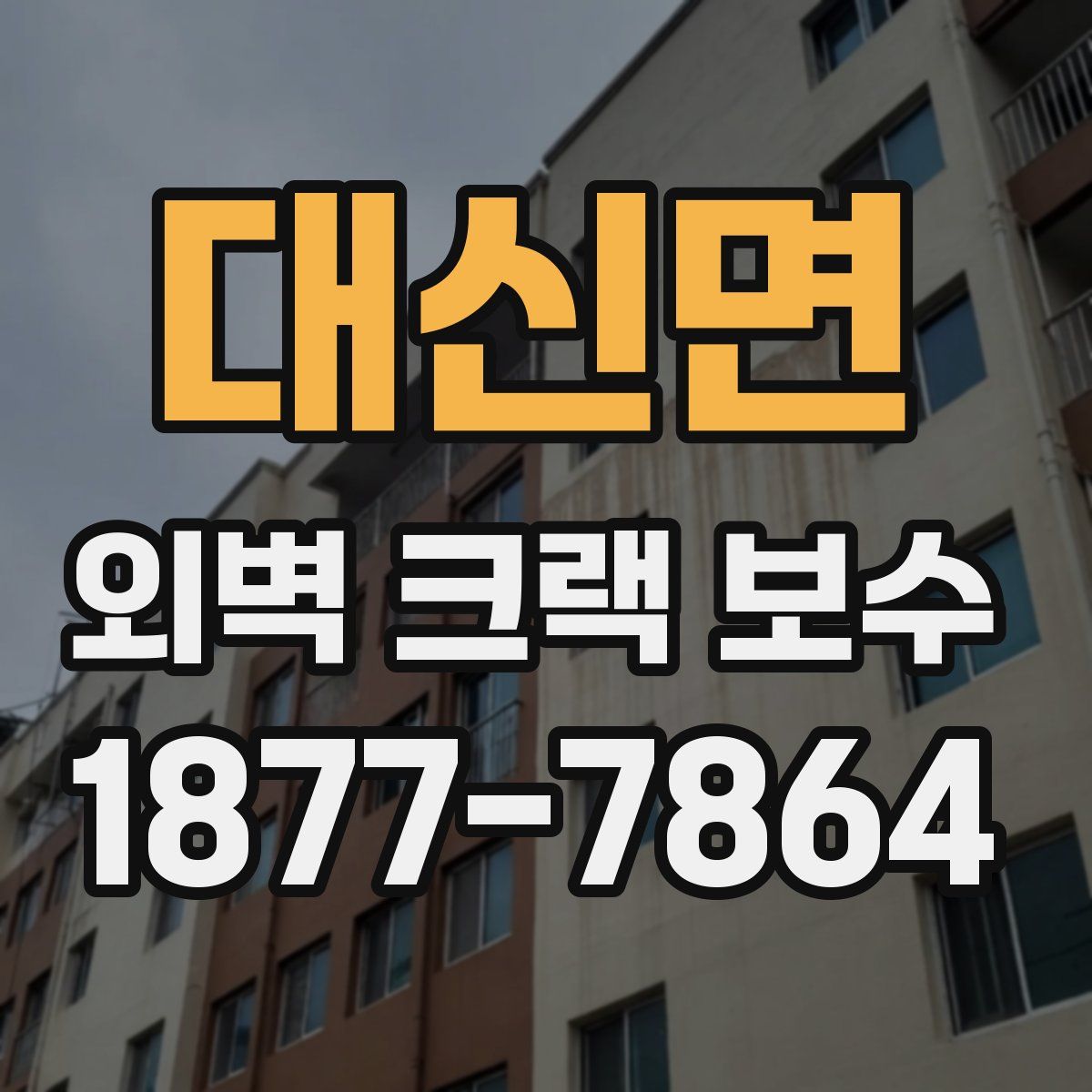 대신면 외벽 크랙 보수
