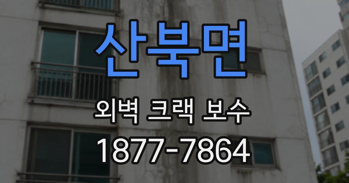 산북면 외벽 크랙 보수