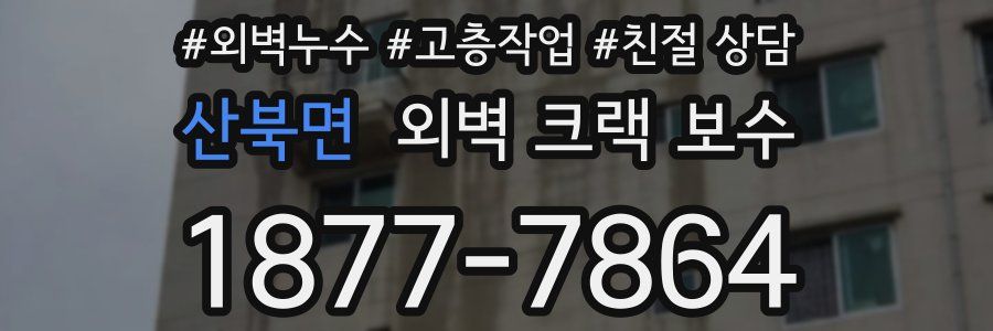 산북면 외벽 크랙 보수